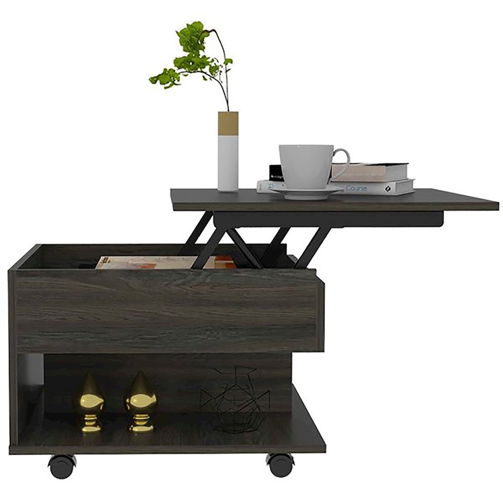 2-Drawer 1-Shelf Side Table White. Picture 2