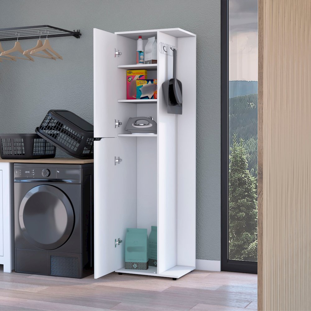 White 2-Door Cabinet. Picture 5