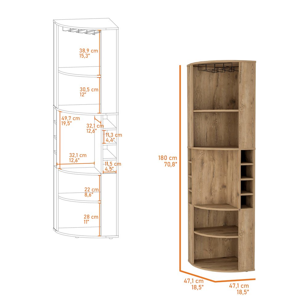 5 Large Sheves Corner Bar Cabinet. Picture 3