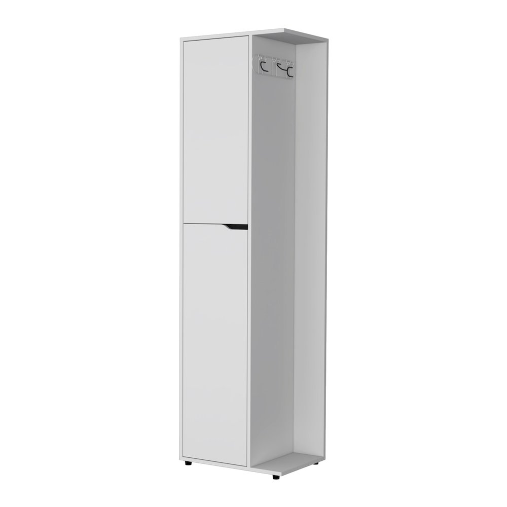 White 2-Door Cabinet. Picture 1
