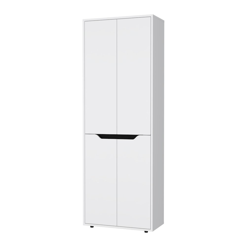 White 5-Shelf Kitchen Pantry. Picture 1