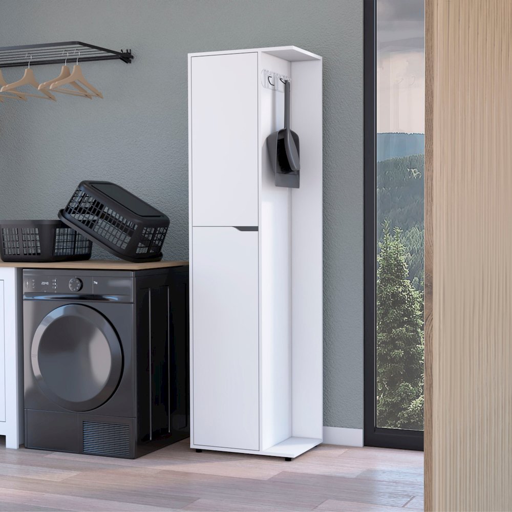 White 2-Door Cabinet. Picture 4