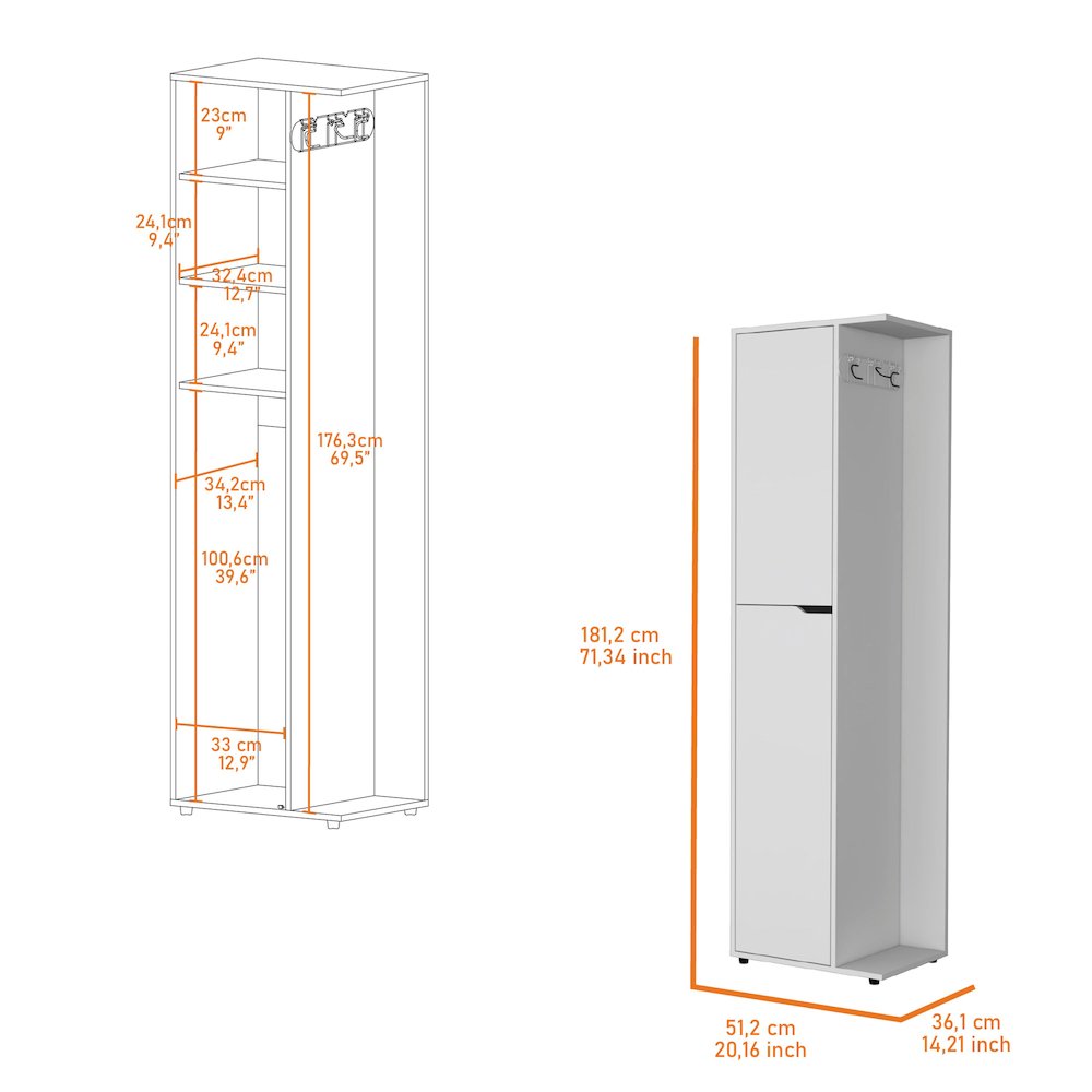 White 2-Door Cabinet. Picture 6