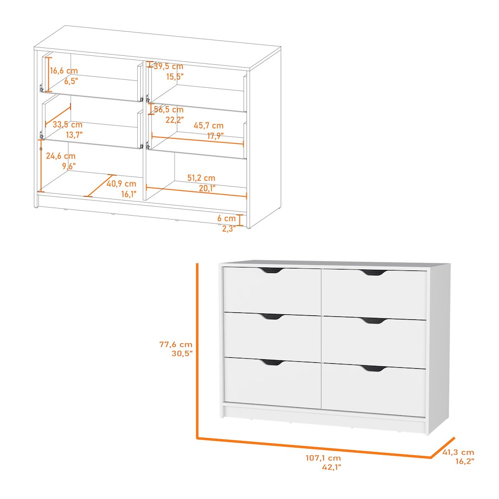 White 4-Drawer Dresser. Picture 6