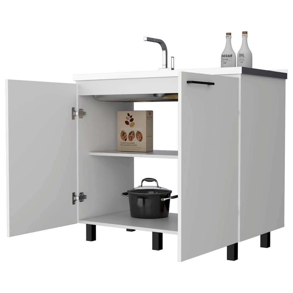 White 2 Utility Sink and Cabinet. Picture 3