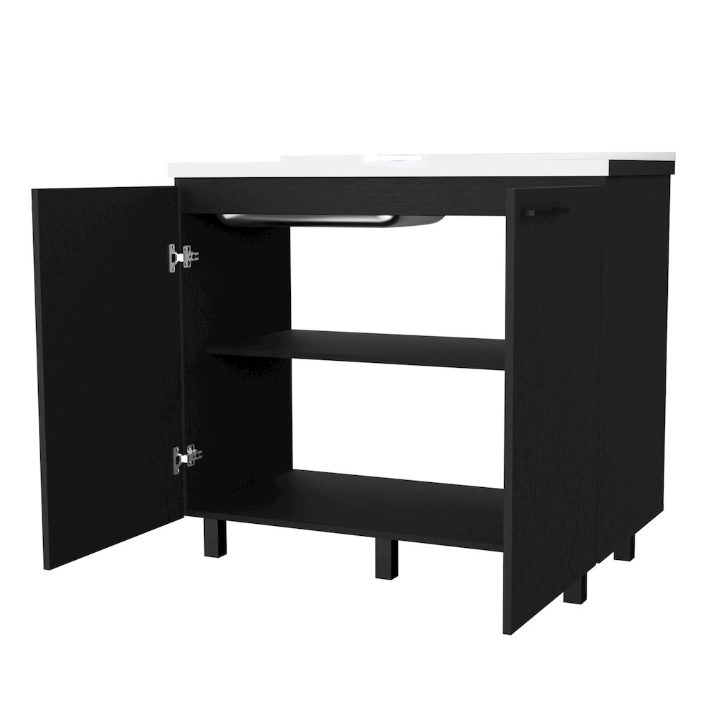 Black 2 Utility Sink and Cabinet. Picture 2