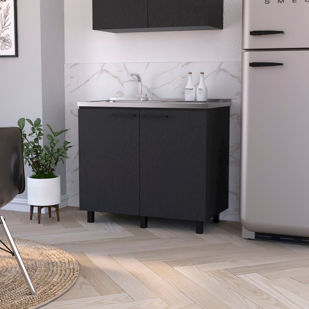 Black 2 Utility Sink and Cabinet. Picture 4