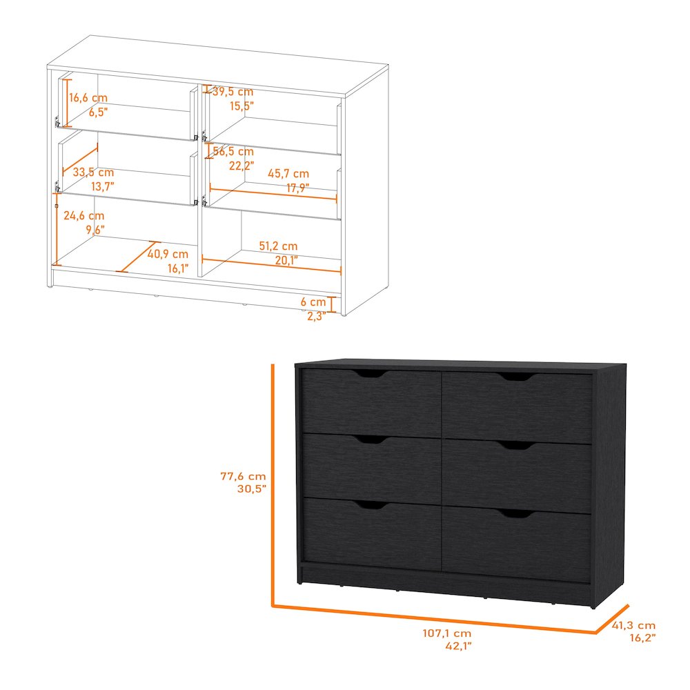 Black 4-Drawer Dresser. Picture 6