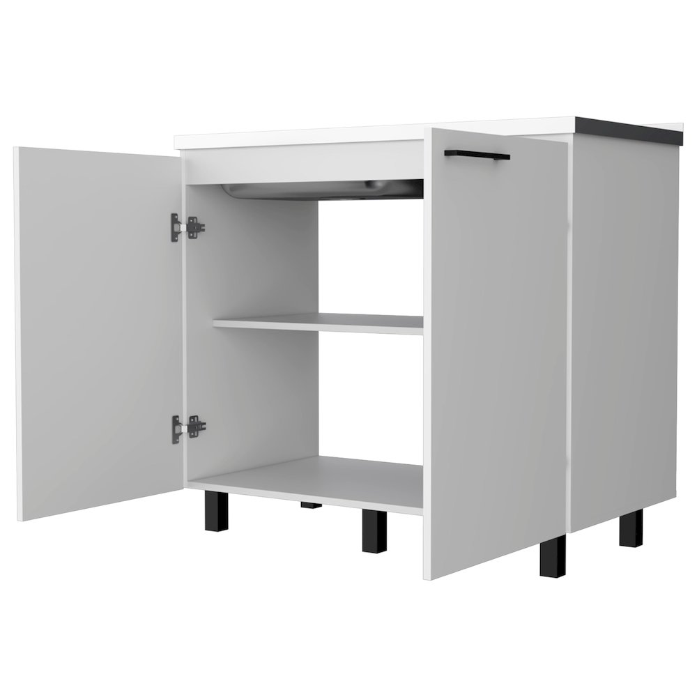 White 2 Utility Sink and Cabinet. Picture 2