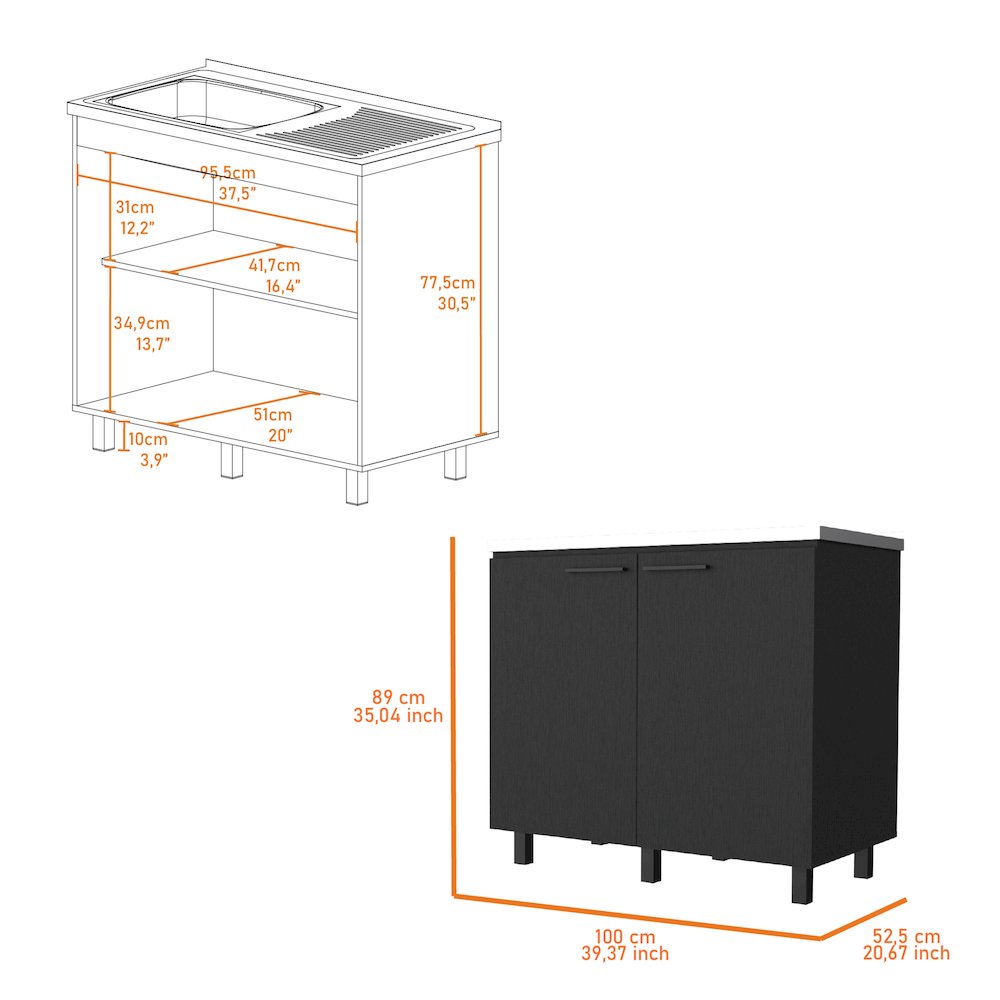 Black 2 Utility Sink and Cabinet. Picture 6