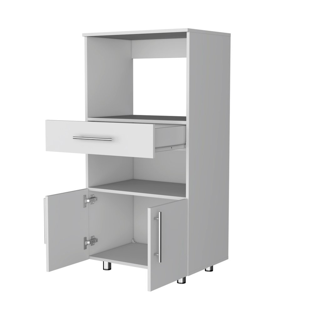 White Pantry Cabinet Microwave Stand. Picture 2