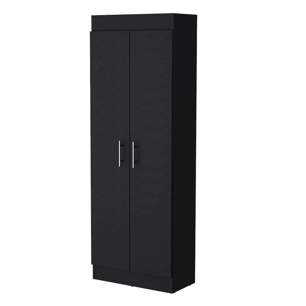 Black 5-Shelf Storage Pantry Cabinet. Picture 1