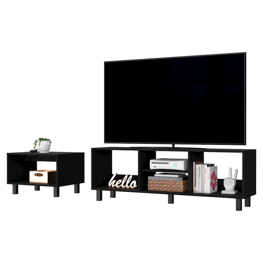 Black 2-Piece Living Room Set. Picture 2