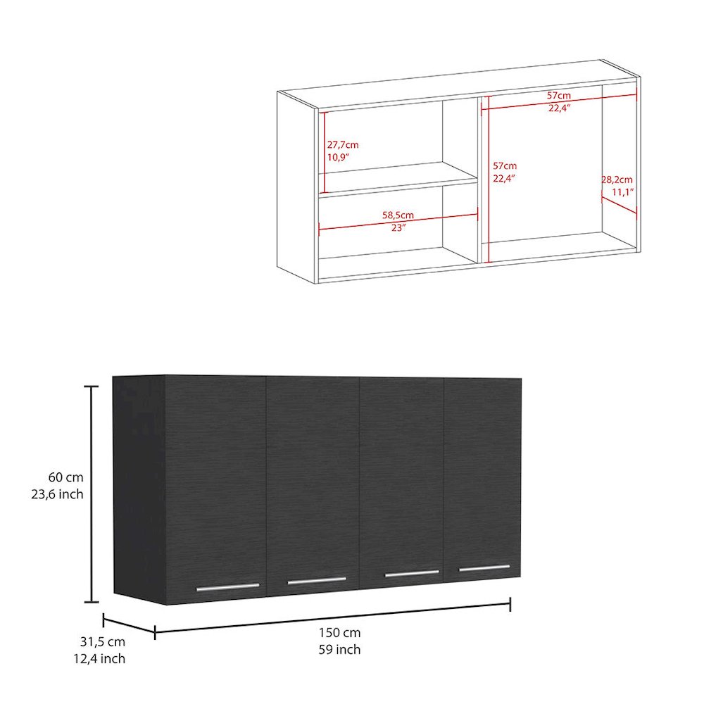 White and Black 2 Piece Kitchen Set. Picture 2