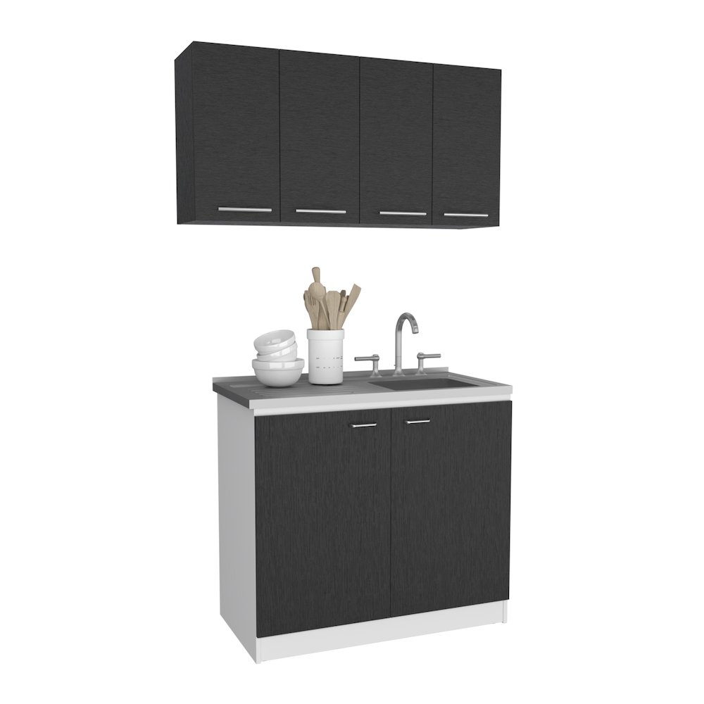 White and Black 2 Piece Kitchen Set. Picture 5