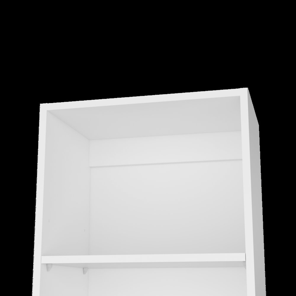 White 5-Shelf Slim Bookcase. Picture 3