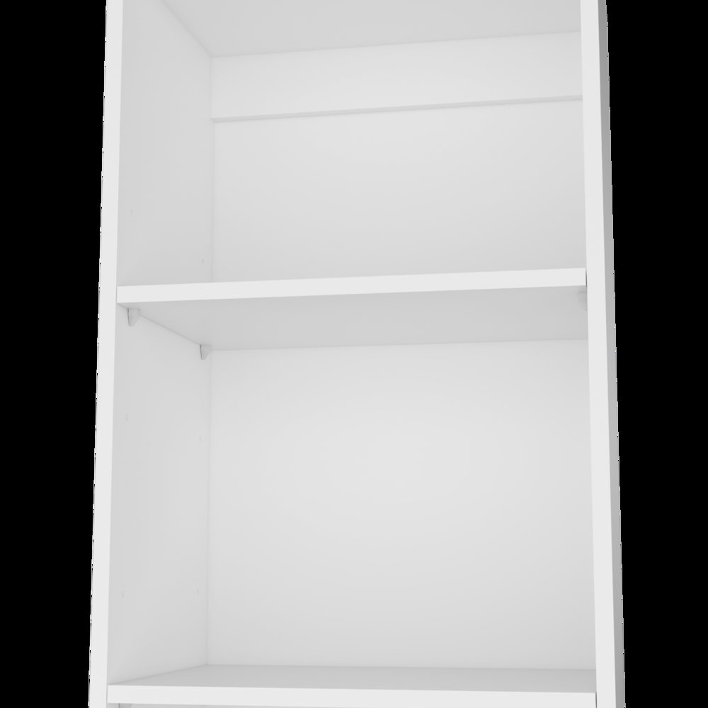 White 5-Shelf Slim Bookcase. Picture 2
