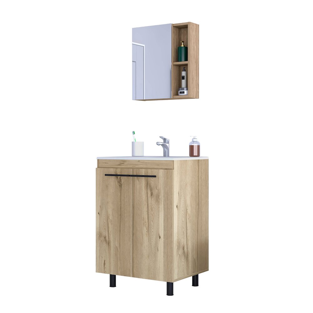 Light Oak 2 Piece Bathroom Set. Picture 5