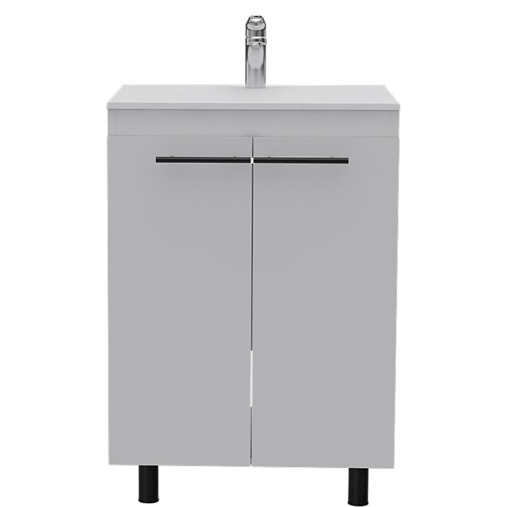 White 2 Piece Bathroom Set. Picture 2