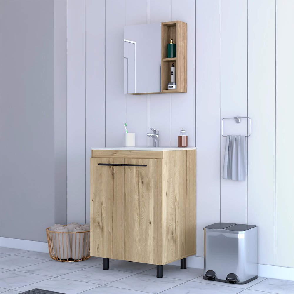 Light Oak 2 Piece Bathroom Set. Picture 4