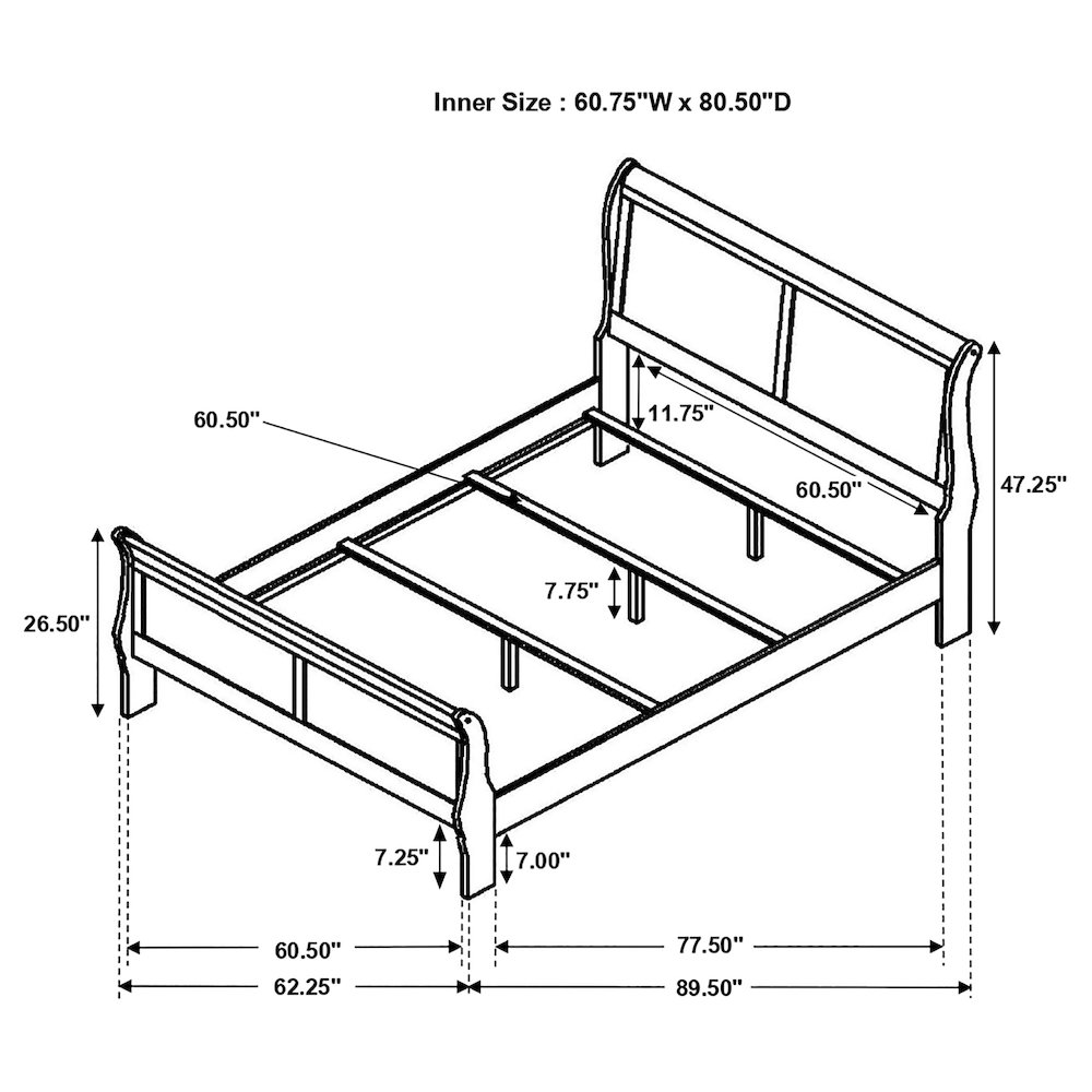 Sleigh Bed. Picture 6