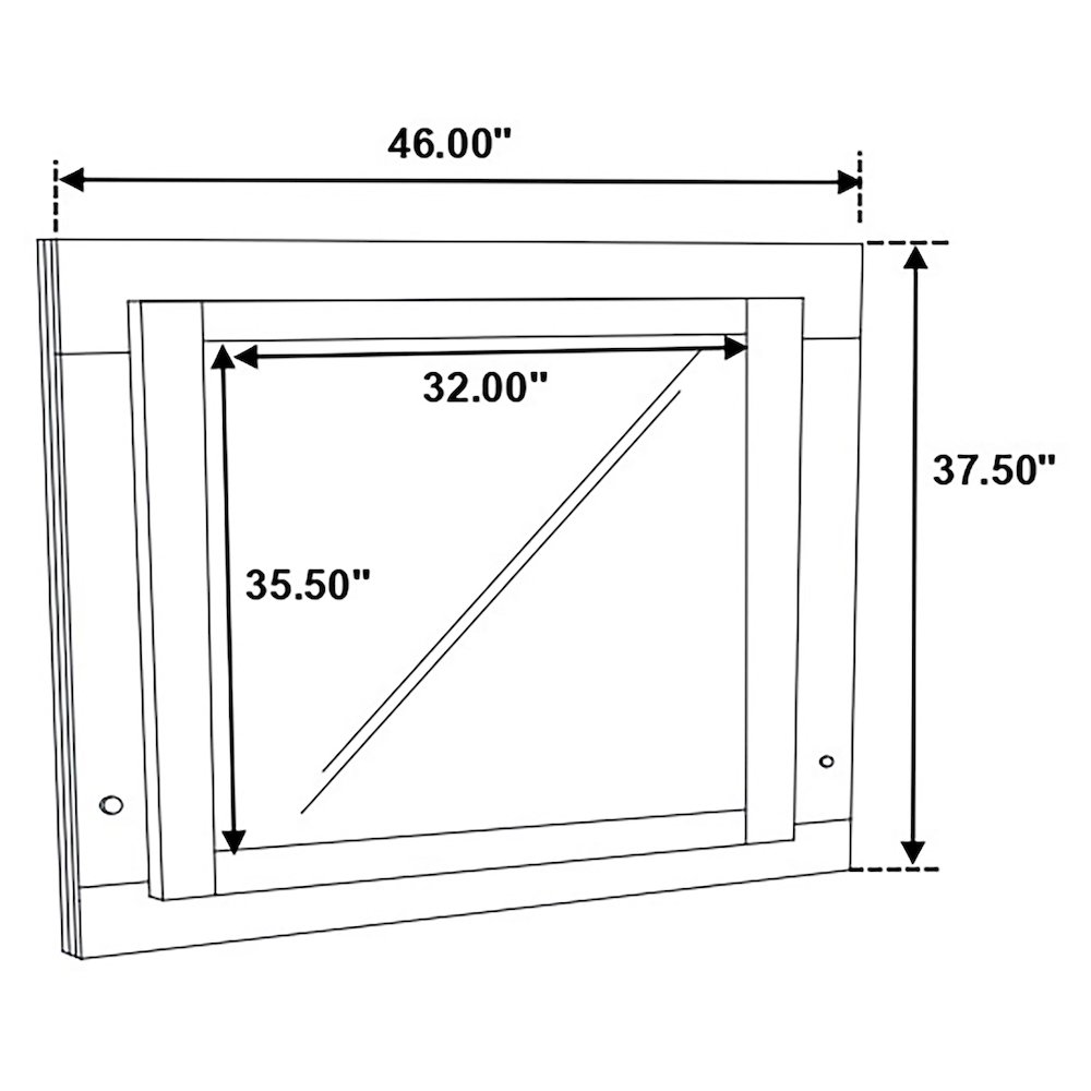 Glossy White Rectangle Mirror with LED Light. Picture 4