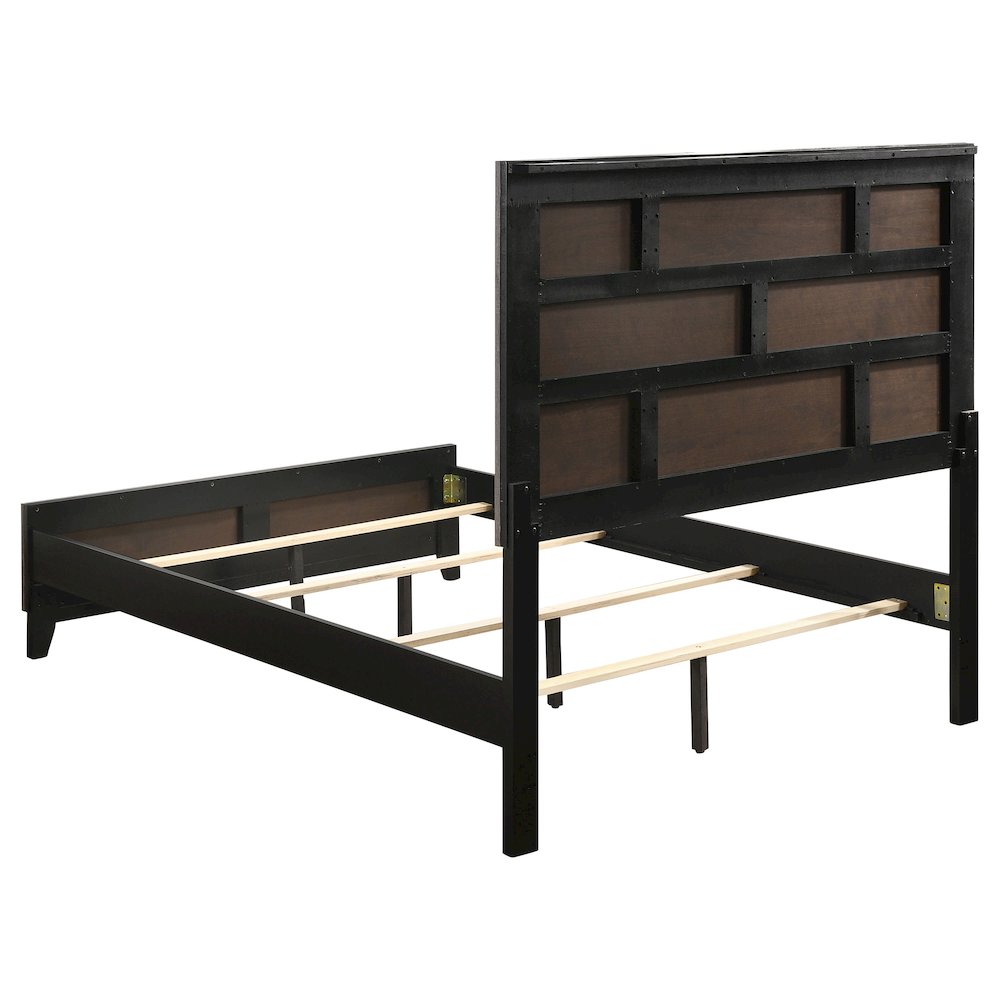 Rustic Grey Oak Panel Bed. Picture 4