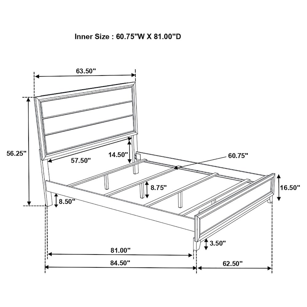 Rustic Grey Oak Panel Bed. Picture 6