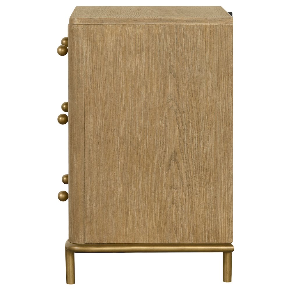 Sand Wash Rectangular 3-drawer Nightstand. Picture 5