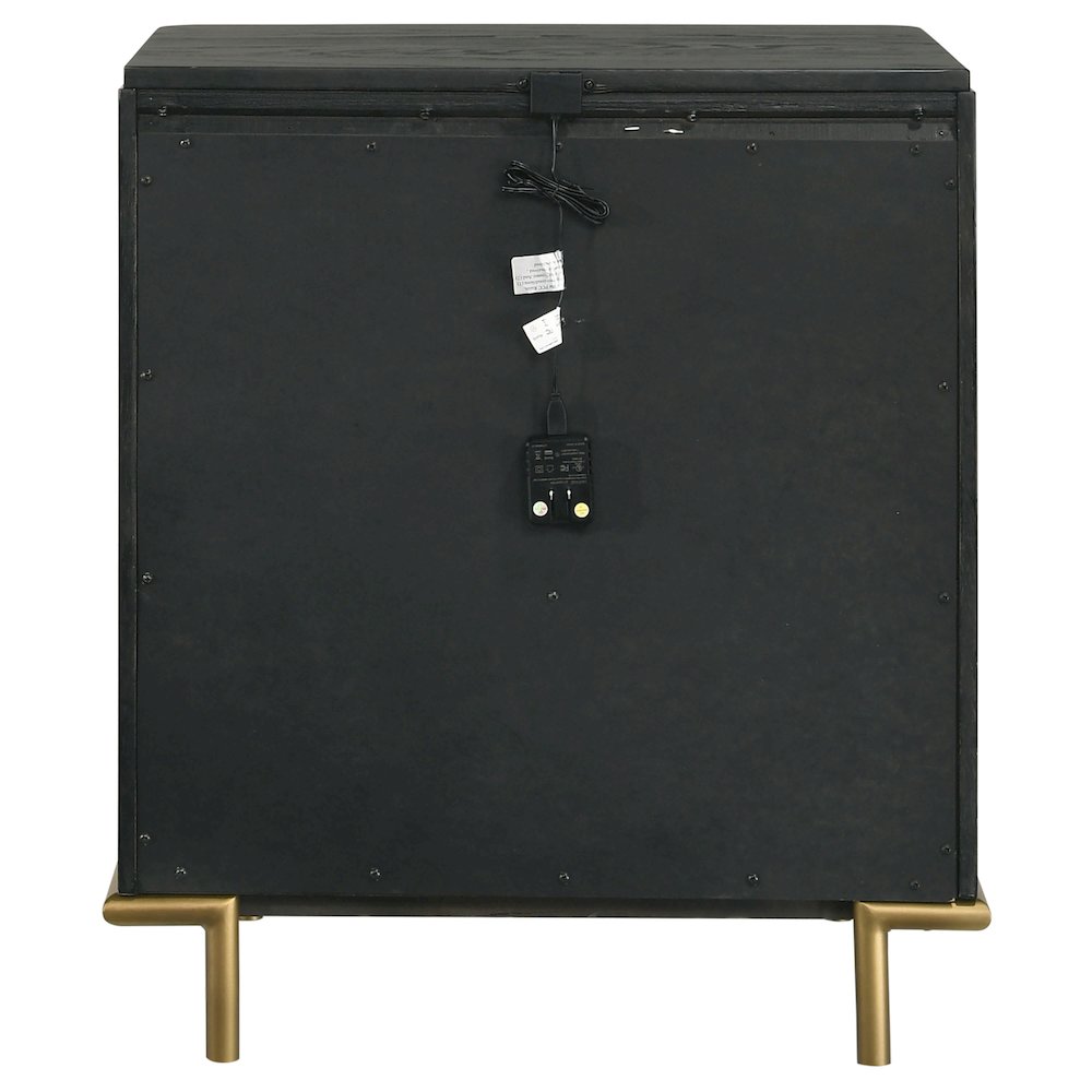 Black 3-Drawer Nightstand. Picture 7