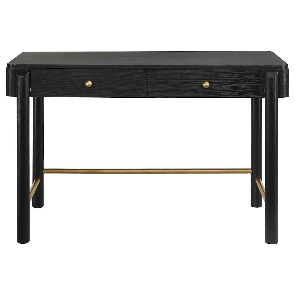 Black 2-Drawer Vanity Desk. Picture 4
