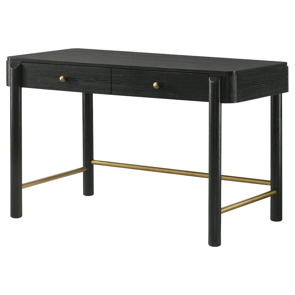 Black 2-Drawer Vanity Desk. Picture 5