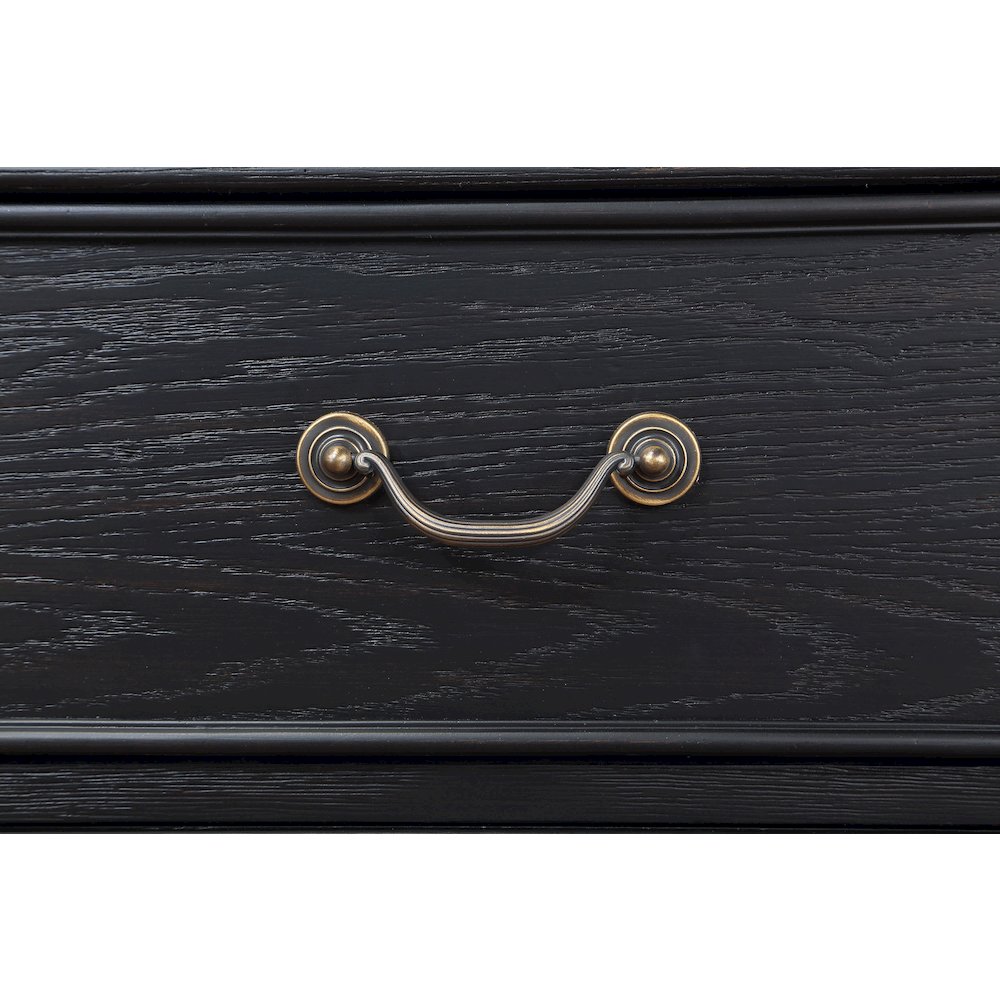 Black 3-drawer Nightstand. Picture 11