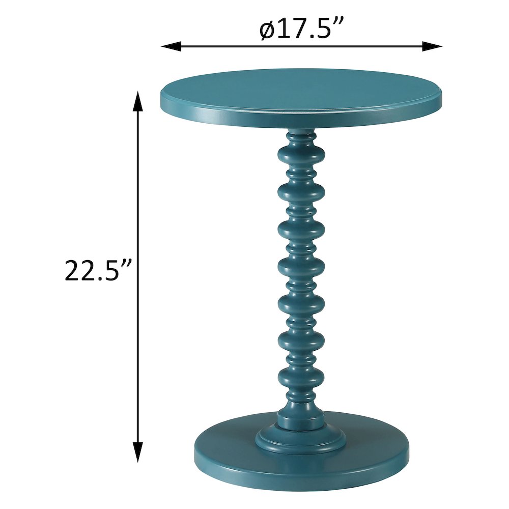 Round Wooden Side Table. Picture 3