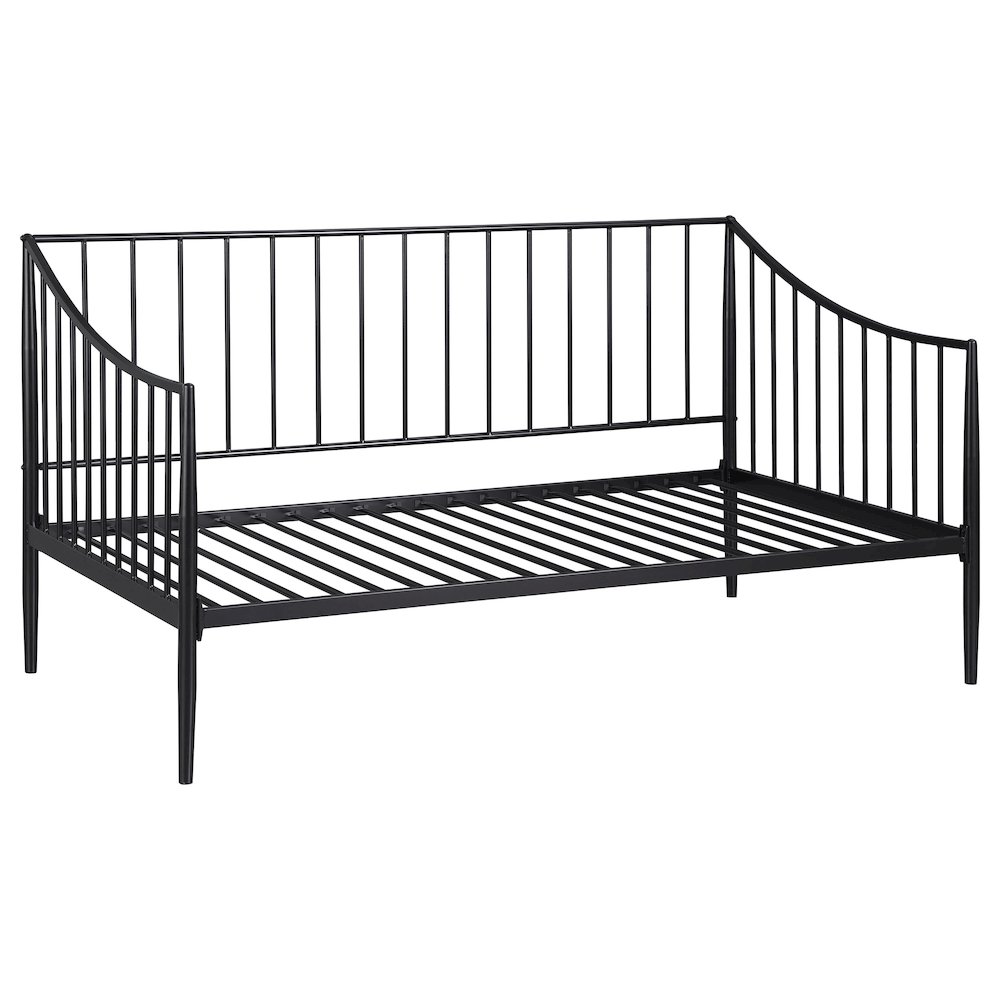 Jeremy Matte Black Metal Twin Daybed Bed Frame. Picture 1