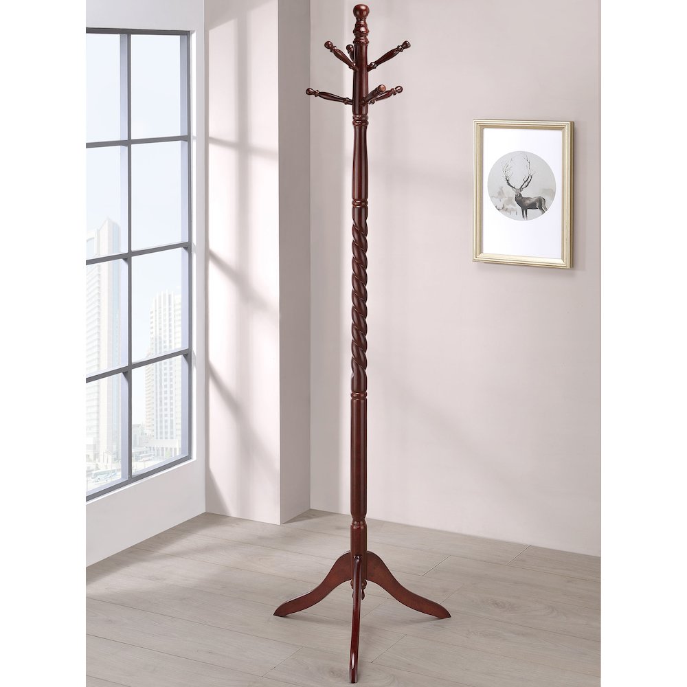 Merlot Coat Rack with Twisted Post. Picture 2