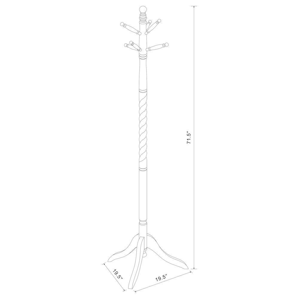 Merlot Coat Rack with Twisted Post. Picture 5