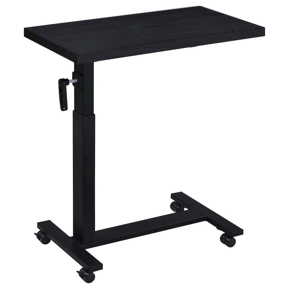 Geary Black Height Adjustable Mobile Bedroom C-Table. Picture 1