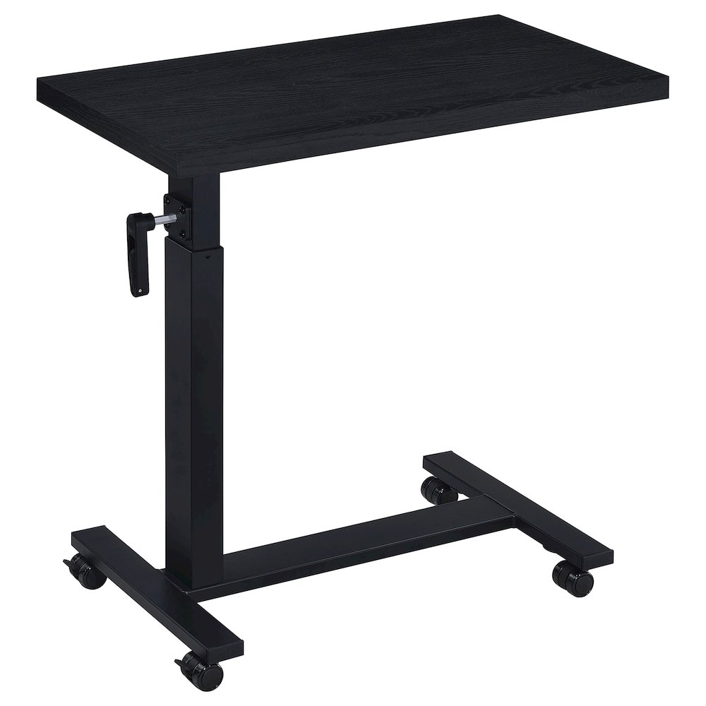 Geary Black Height Adjustable Mobile Bedroom C-Table. Picture 2
