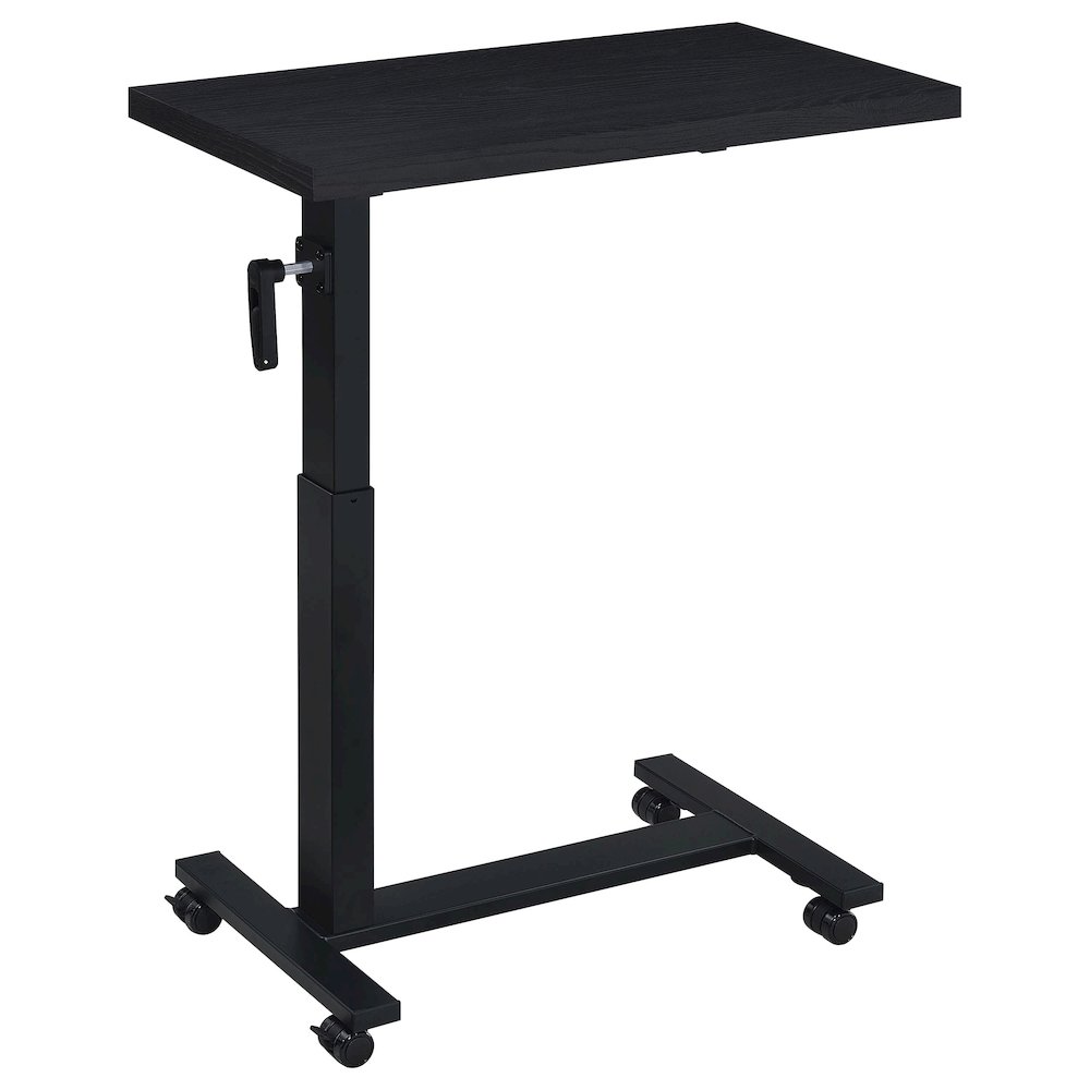 Geary Black Height Adjustable Mobile Bedroom C-Table. Picture 3