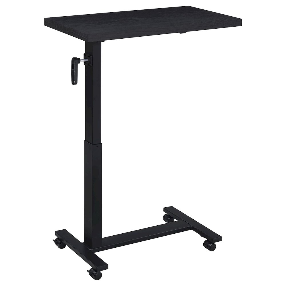 Geary Black Height Adjustable Mobile Bedroom C-Table. Picture 4