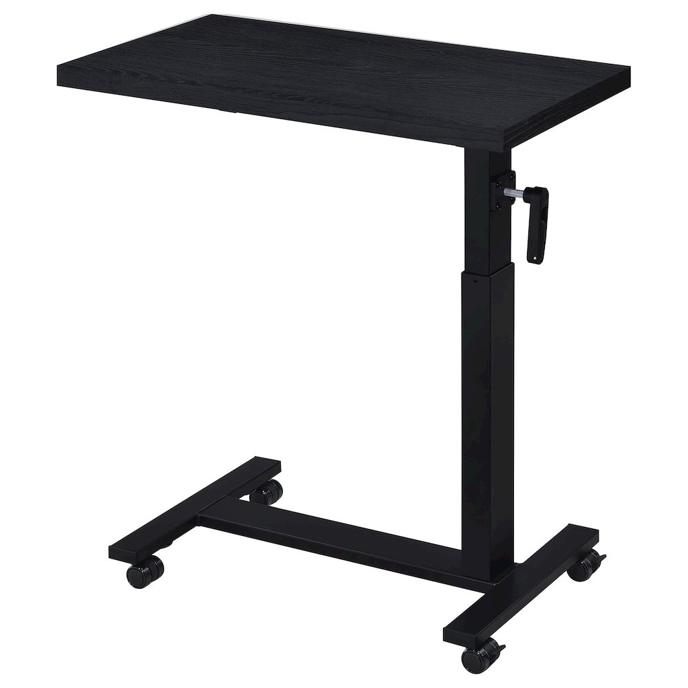 Geary Black Height Adjustable Mobile Bedroom C-Table. Picture 6