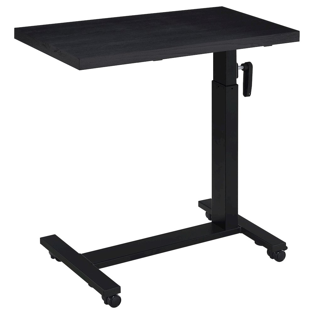 Geary Black Height Adjustable Mobile Bedroom C-Table. Picture 8