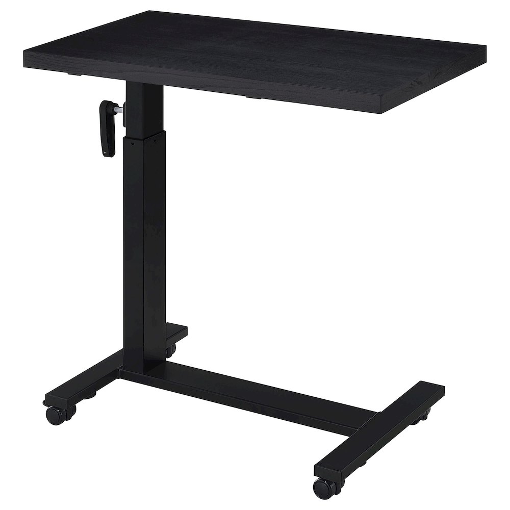 Geary Black Height Adjustable Mobile Bedroom C-Table. Picture 9
