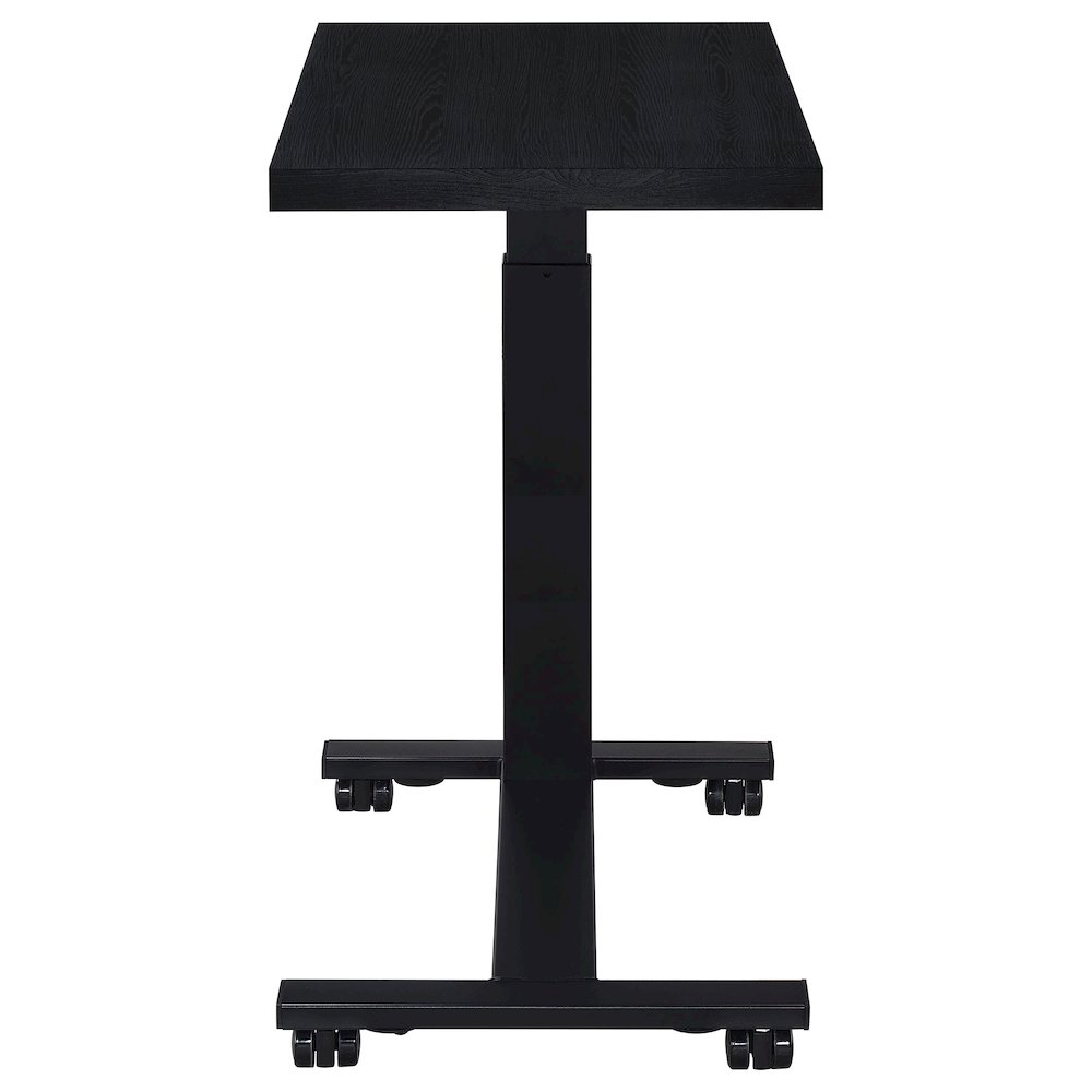 Geary Black Height Adjustable Mobile Bedroom C-Table. Picture 10