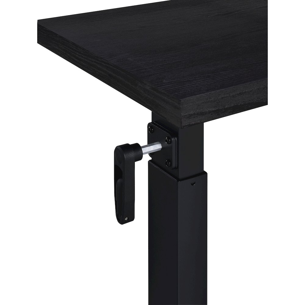 Geary Black Height Adjustable Mobile Bedroom C-Table. Picture 11