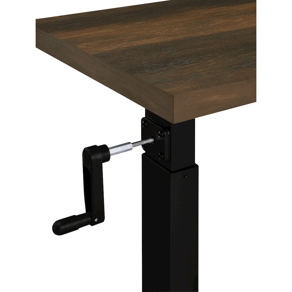 Geary Dark Pine Height Adjustable Mobile Bedroom C-Table. Picture 12