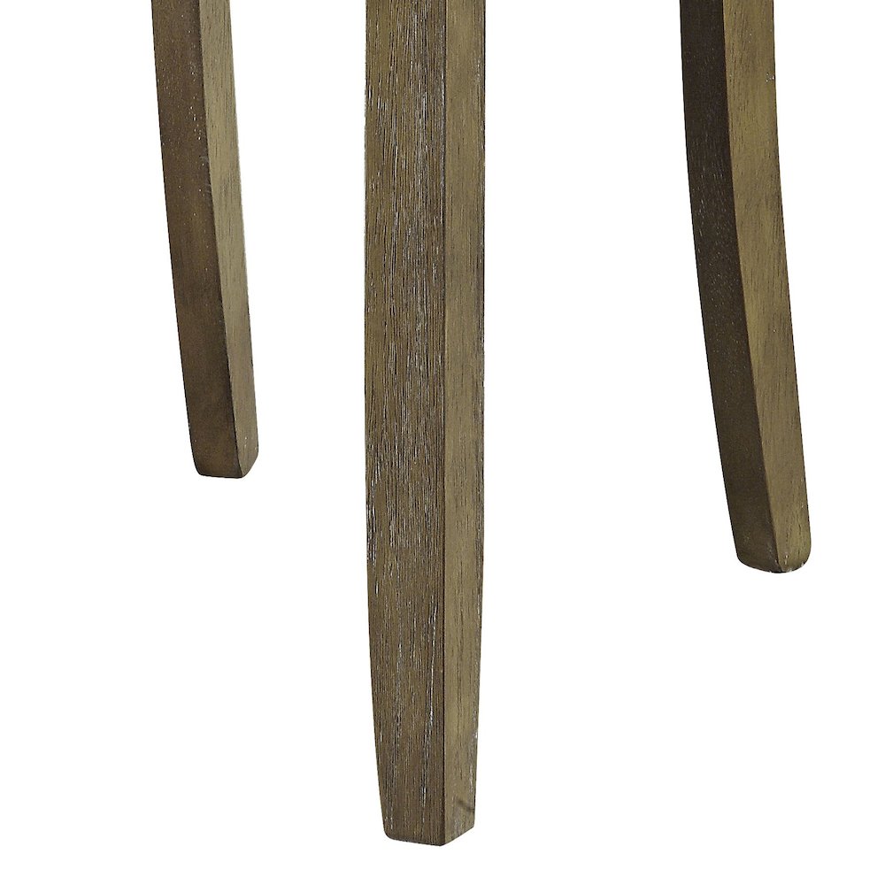 Beige and Rustic Oak Lattice Back Side Chairs (Set of 2). Picture 4