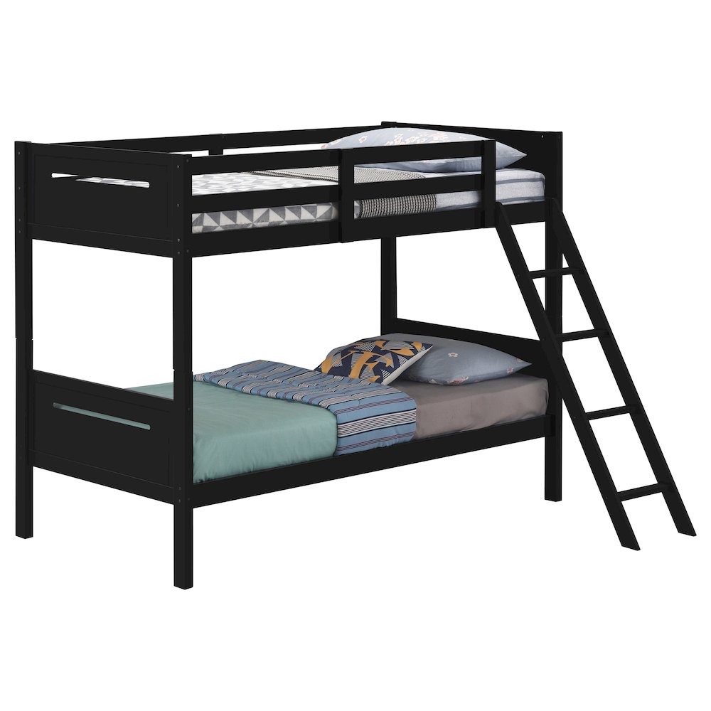 Wooden Bunk Bed with Built-in Ladder. Picture 3