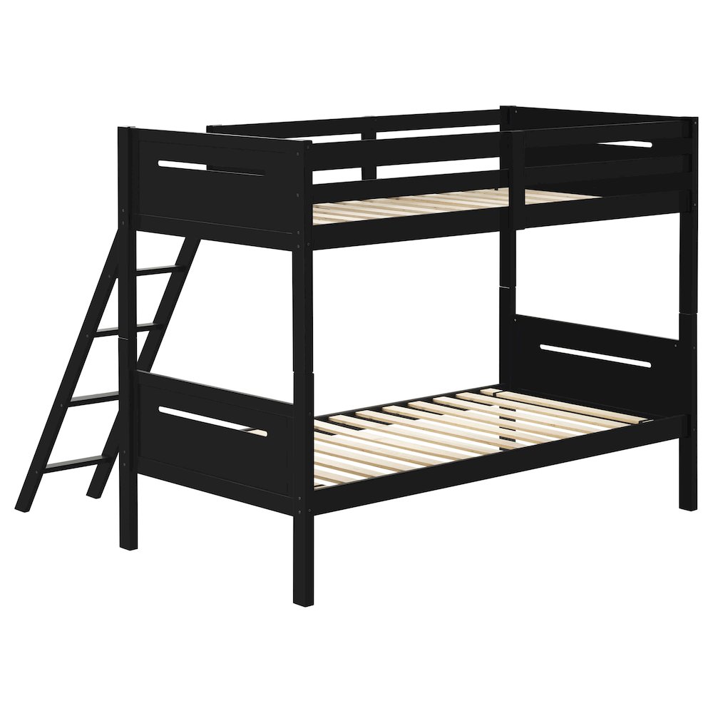 Wooden Bunk Bed with Built-in Ladder. Picture 4